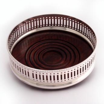 Wine Coaster - Wood Base - Pierced Gallery