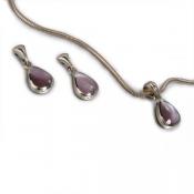 Mother of Pearl Earrings & Pendant